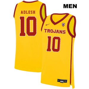 Men's Quinton Adlesh Yellow USC #10 College Jersey