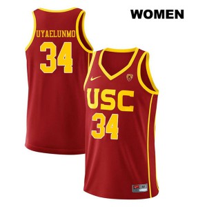 Women Victor Uyaelunmo Red USC Trojans #34 College Jerseys