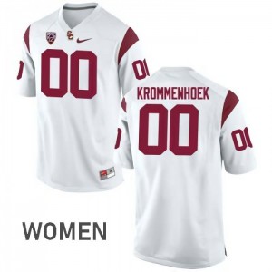 Women Erik Krommenhoek White USC #00 Embroidery Jersey