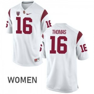 Women Holden Thomas White USC Trojans #16 Official Jerseys