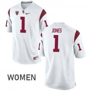Women Jack Jones White USC #1 High School Jersey