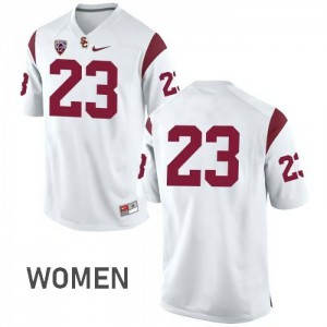 Women's Velus Jones Jr White USC Trojans #23 No Name Alumni Jersey