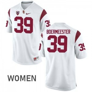 Women's Matt Boermeester White Trojans #39 NCAA Jerseys