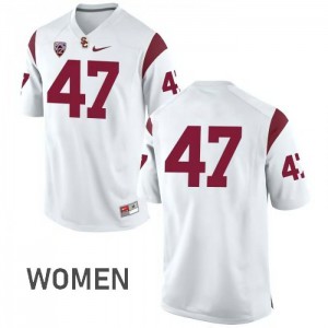 Women's Reuben Peters White USC Trojans #47 No Name University Jerseys