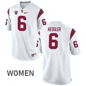Women Cody Kessler White Trojans #6 Stitched Jerseys