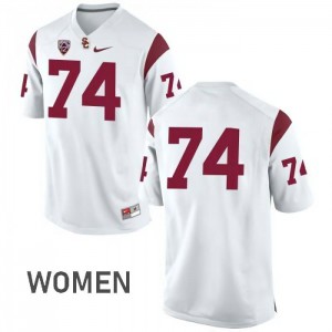 Women's Nico Falah White USC Trojans #74 No Name Player Jersey