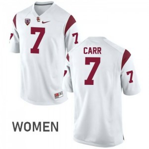 Women Stephen Carr White Trojans #7 NCAA Jerseys