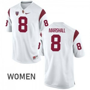 Women's Iman Marshall White USC #8 Player Jerseys