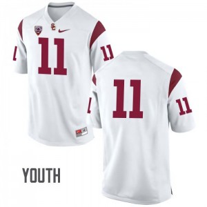 Youth Matt Leinart White USC Trojans #11 No Name Embroidery Jersey