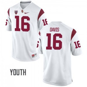 Youth Dominic Davis White USC #16 Official Jerseys