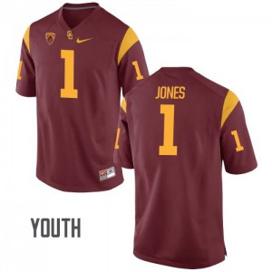 Youth Jack Jones Cardinal Trojans #1 College Jerseys