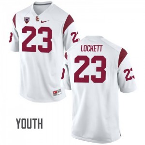 Youth Jonathan Lockett White USC #23 Football Jersey