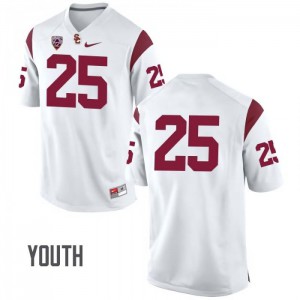 Youth Ronald Jones II White USC #25 No Name Official Jersey