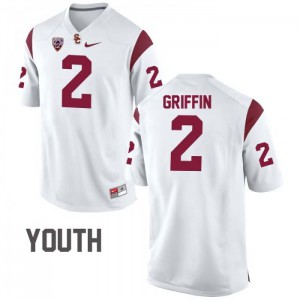Youth Olaijah Griffin White Trojans #2 Alumni Jerseys