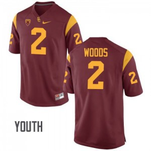 Youth Robert Woods Cardinal USC Trojans #2 Stitched Jersey