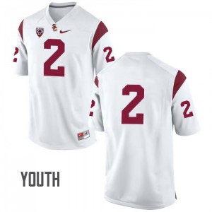 Youth Robert Woods White Trojans #2 No Name Stitched Jersey