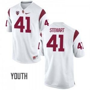 Youth Milo Stewart White USC #41 Alumni Jerseys
