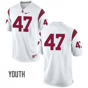 Youth Clay Matthews White Trojans #47 No Name University Jerseys