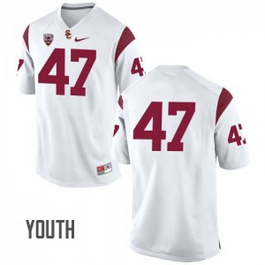Youth Reuben Peters White USC #47 No Name Official Jersey