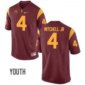 Youth Steven Mitchell Jr Cardinal USC #4 Stitch Jerseys