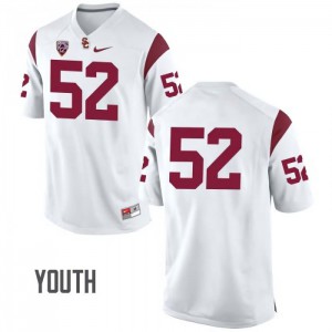 Youth Christian Herrera White USC Trojans #52 No Name Stitch Jerseys