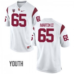 Youth Frank Martin II White USC #65 University Jersey