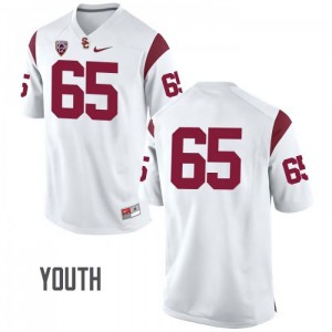 Youth Frank Martin II White USC Trojans #65 No Name High School Jerseys