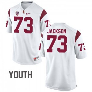 Youth Austin Jackson White USC #73 Stitched Jerseys