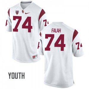 Youth Nico Falah White USC Trojans #74 Alumni Jersey