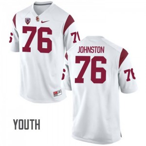 Youth Clayton Johnston White USC #76 College Jerseys