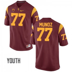 Youth Anthony Munoz Cardinal Trojans #77 Football Jerseys