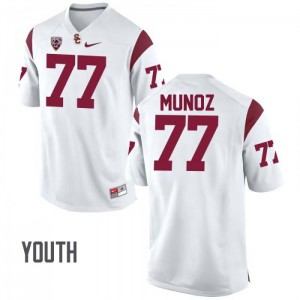 Youth Anthony Munoz White USC #77 University Jerseys