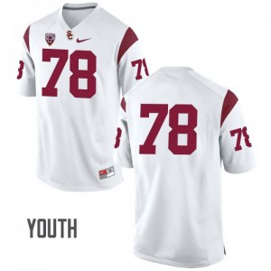 Youth Jay Tufele White Trojans #78 No Name Alumni Jerseys