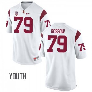 Youth Connor Rossow White USC #79 Player Jersey