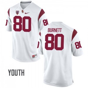 Youth Deontay Burnett White USC #80 College Jerseys