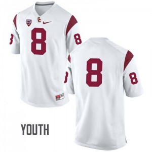 Youth Iman Marshall White USC Trojans #8 No Name Embroidery Jerseys