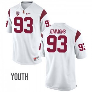 Youth Liam Jimmons White USC #93 Football Jersey