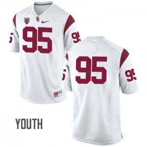 Youth Kenny Bigelow Jr White USC #95 No Name High School Jerseys