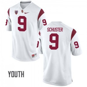 Youth JuJu Smith-Schuster White Trojans #9 Football Jerseys